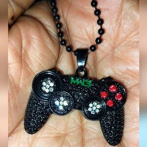 Retro unisex game console handle necklace